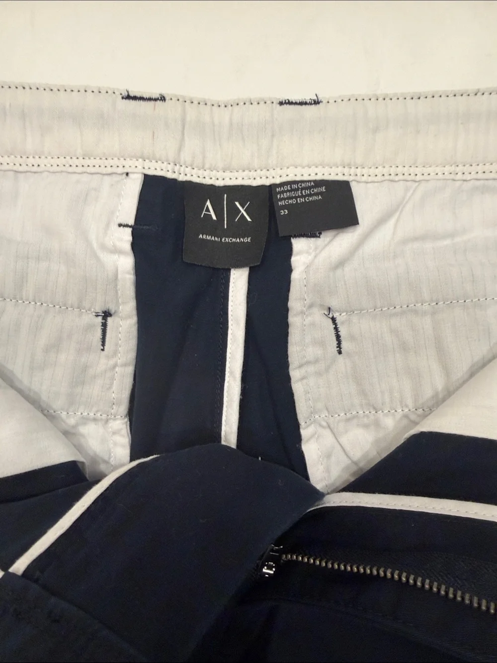 A/X Armani Exchange Men's Dark Navy Flat Front Shorts
